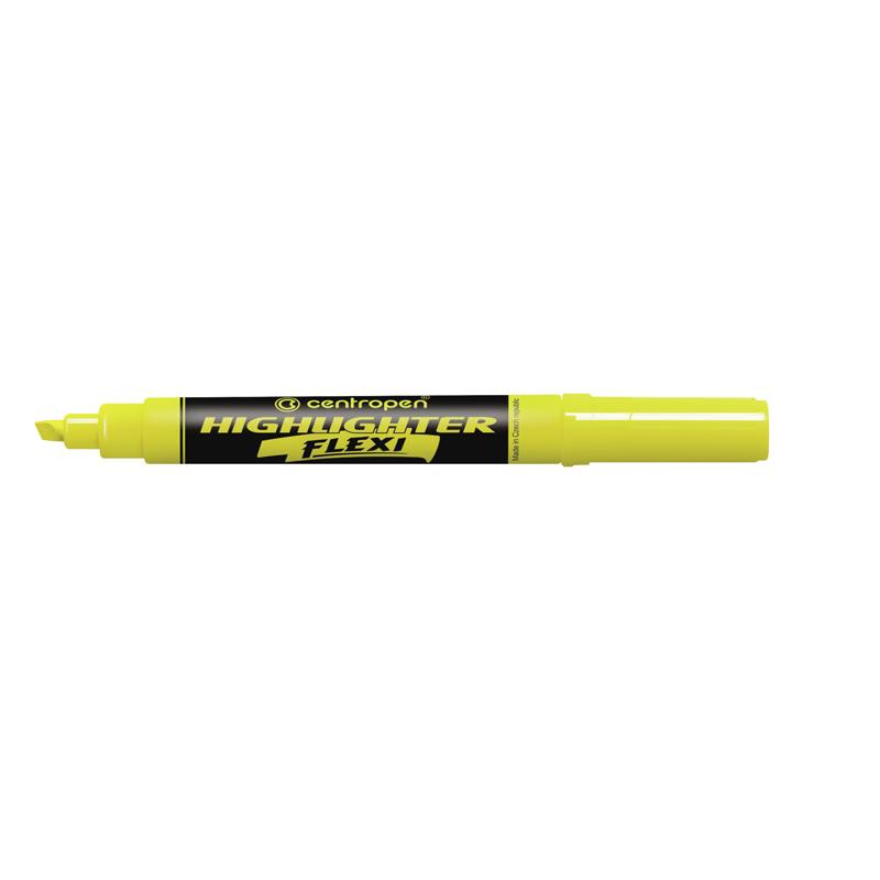 Маркер CENTROPEN Fax 8542/05 FLEXI 1-4,6 мм клиноподіб.жовтий